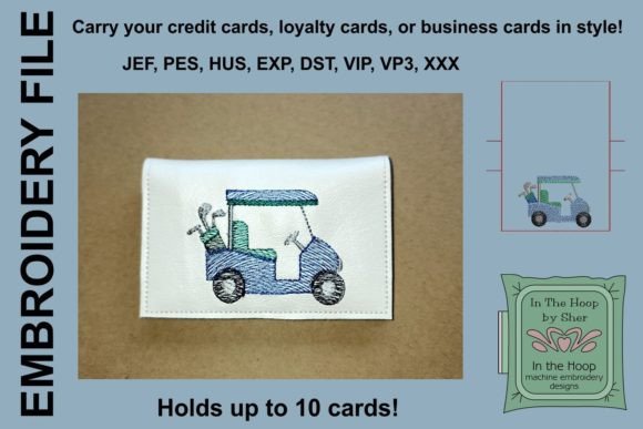 Golf Cart Credit Card Wallet Embroidery Review