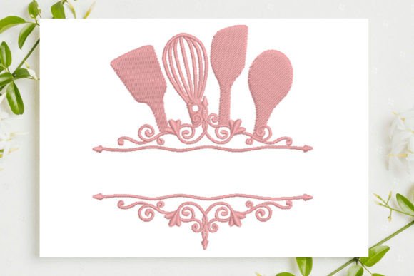 Kitchen Utensils Split: A Holiday Embroidery Review