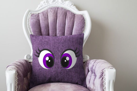 Review: Cartoon Eyes with Lashes Applique for Boutique Sweatshirts