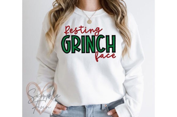 Review: Resting Grinch Face Applique for Boutique Sweatshirts